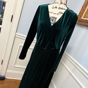 Long Sleeve Emerald Green Velvet Maxi from Nordstroms SZ XL